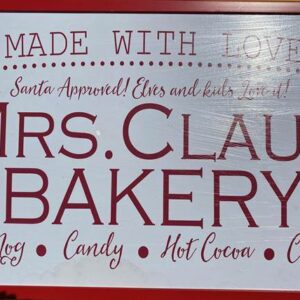Mrs Claus Bakery Merry Christmas Sign