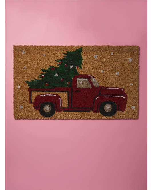 Christmas Truck Printed Doormat - MADISON INDUSTRIES