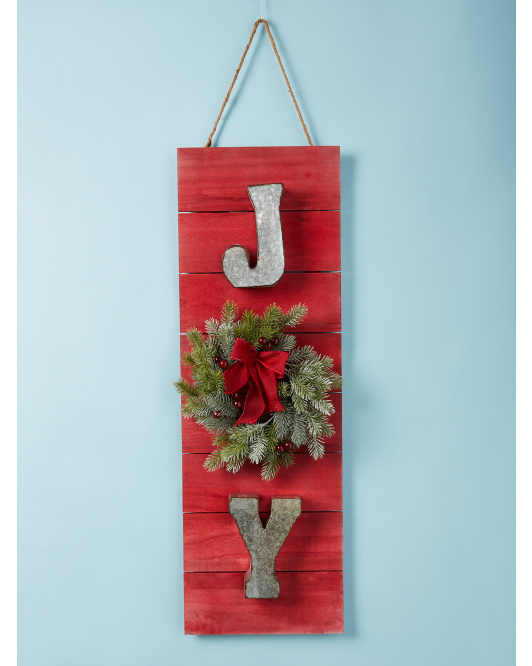 Wooden Joy Merry Christmas Sign - GRATEFUL GATHERINGS