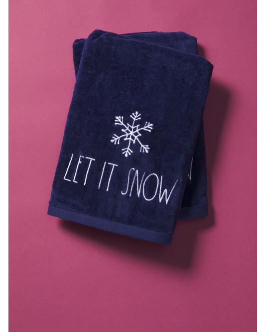 Merry Christmas Snowflake Hand Towels - RAE DUNN