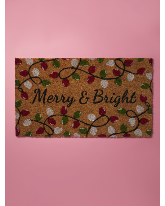 3 Merry And Bright Door Mat - MADISON INDUSTRIES