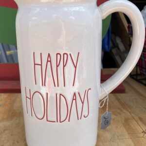 Happy Holiday Pitcher for christmas decorations