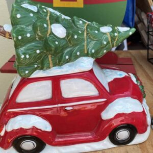 Red Car w/Christmas Tree Lid for sale