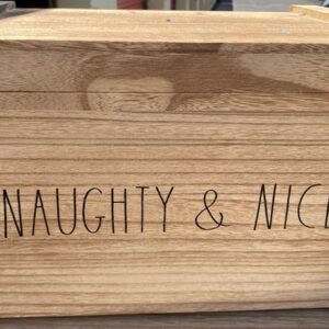Naughty & Nice Wooden Box christmas decorations