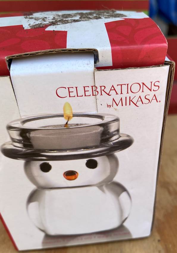 best christmas decorations Celebrations by Mikasa Crystal Figure Snowman - Tea Light Holder